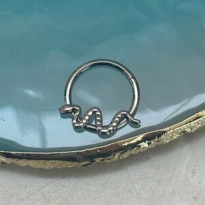 Surgical Steel snake Hinged Segment Hoop Clicker Hoop 16g Septum Clicker daith